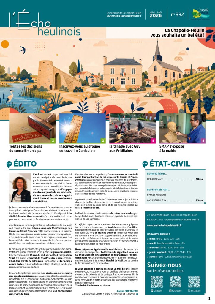 L’ÉCHO HEULINOIS – Juillet Août 2026